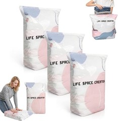 No‑Pump Vacuum Storage Bags, 2026 New Heavy-Duty Press & Seal For Clothes