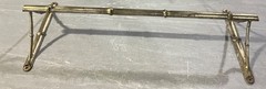 Vintage Set SILVER Metal Faux Bamboo Towel Racks Hollywood Regency 1970s Spain