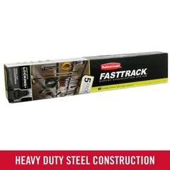 Rubbermaid FastTrack Garage Storage Utility Hooks, 5 Piece, All in One Rail Hook