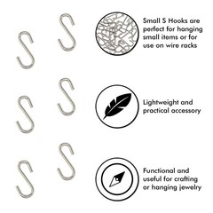 Mini S Hooks Connectors S Shaped Wire Hook Hangers 100pcs Hanging Hooks for D