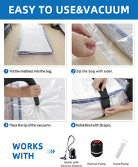 Vacuum Storage Bags Queen Full XL Mattress Moving Space Saver[1][2][4]
