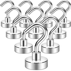 10 Pack Dia Strong Magnetic Hook Hanger N52 Neodymium Clamping Magnet Hooks USA