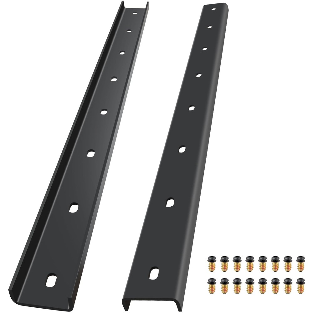 2 PCS 30″x1/2″ Black C Channel Steel Bolts Leg Support Bracing Hidden Brackets