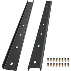 2 PCS 30″x1/2″ Black C Channel Steel Bolts Leg Support Bracing Hidden Brackets