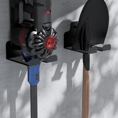 Wall-Mounted Multi-Purpose Trimmer Rack for Garden Tools – Black Matte Finish