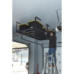 Klutch Overhead Garage Storage Rack, 48in. x 96in.