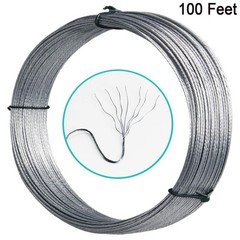 Picture Hanging Wire 100 Feet Silver Braided Steel Supports Up to 30lbs for F…