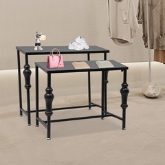 2Pcs Metal Retail Display Racks Unit Storage Shelf Clothes Shoes Display Rack