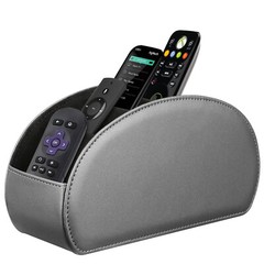 Vegan Leather Remote Control Holder TV Remote Desktop Organizer 5 Compartments