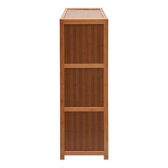32In Entryway Bamboo Shoe Cabinet 7-Tier Storage w/ 3 Flip-Up Doors