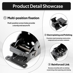 8 Pack Folding Table Leg Brackets with Self-Locking Hinges 0-90°, Folding She…