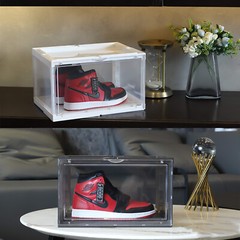 12PCs Magnetic Side Open Shoe Storage Box Stackable Sneaker Organizer Container