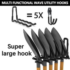 Super Heavy Duty Garage Hooks 14 Pack, One-Piece Construction Garage Wall Hoo…