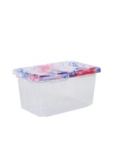 4 x Lowe’s Teeny Tote Mini Tye Dye Lids Plastic Storage Totes Red White Blue NEW