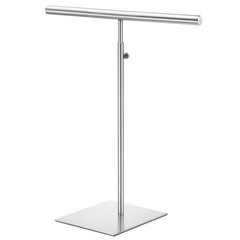 Silver Necklace Display Stand Adjustable Height Jewelry Rack T Bar
