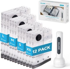 8 Pack Travel Vacuum Bags with Wireless Pump – Space Saver for Luggage & Travel