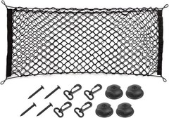Car Rear Cargo Net, Adjustable Elastic Storage Organizer Net, Trunk Cargo Storag