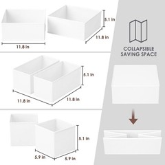 Collapsible Fabric Drawer Organizers for Nursery or Bedroom Clothing Storage
