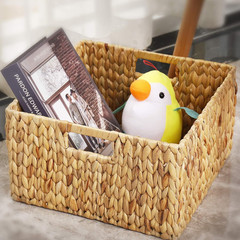 Natural Water Hyacinth Storage Baskets Set of 2 with Handles – Organize Stylishl
