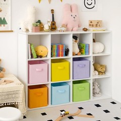 Rainbow Non-Woven Storage Cubes – Perfect for Organizing Toys & Books