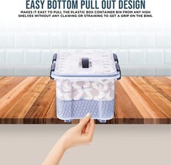 Stackable Storage Box Set – 6 Pieces 12 Quarts Multi-purpose, Space