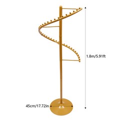 Modern Spiral Rotating Clothing Rack, Free Standing Heavy duty Garment Rack Gold