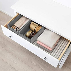Organizador plegable para ropa interior con divisores 6 compartimentos gris