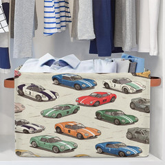 Adorable Cartoon Cars Storage Basket with Handle – Perfect for Toys & Books!
