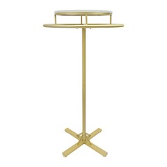 Floor-Standing Display Clothes Shelf Adjust Gold Rotatable Round Garment Rack US