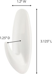 Command Medium Designer Hooks, 2 Hooks and 4 Command Strips, Damage-Free Hanging