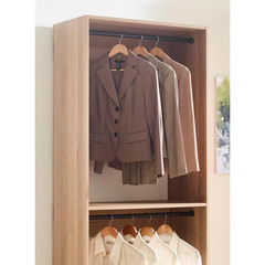 Prosper 32 In. W Oak Tower Unit 1-Shelf 2 Rods Wood Closet System