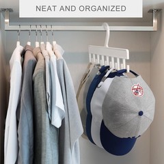 Stylish Closet Hat Hangers – 2Pcs with 16 Hooks for Hat and Accessory Storage