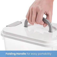 8 Pack 5.5 Quart Plastic Storage Bins with Lid and Handle, Clear Latch Storage B