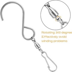 Rust-Resistant Swivel Hook Clips for Outdoor Decor – 6 Pack of Versatile Clips