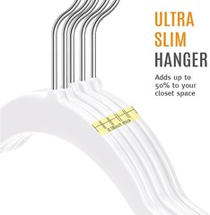 50 Plastic Hangers 17.7 Inch Non-Slip, Space Saving Closet Organizers, Heavy …