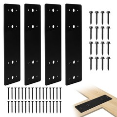 4 PCS Straight Steel Flat Mending Plate Heavy Duty Fixing Bracket 10×3 Inch