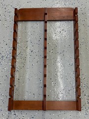 TOUCH OF CLASS 30 Slot Solid Wood Cherry Ball Cap Display Wall Rack – Small Chip