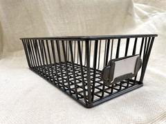 6 Container Store Metal Wire Storage Baskets – 10″ x 5.25″ x 3.25″