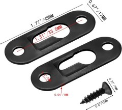 20PCS Black Metal Keyhole Hanger Plates with Screws 1.31″ Spacing Picture Mirror