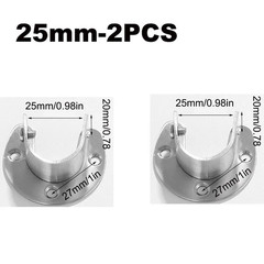 304 Stainless Steel Flange Seat Wardrobe Hanger Rod Fixing Hardware Accessories