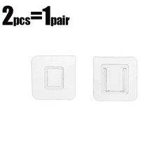 40/2Pcs Double Side Hooks Transparent Invisible Traceless Hook Self-Adhesive Wal