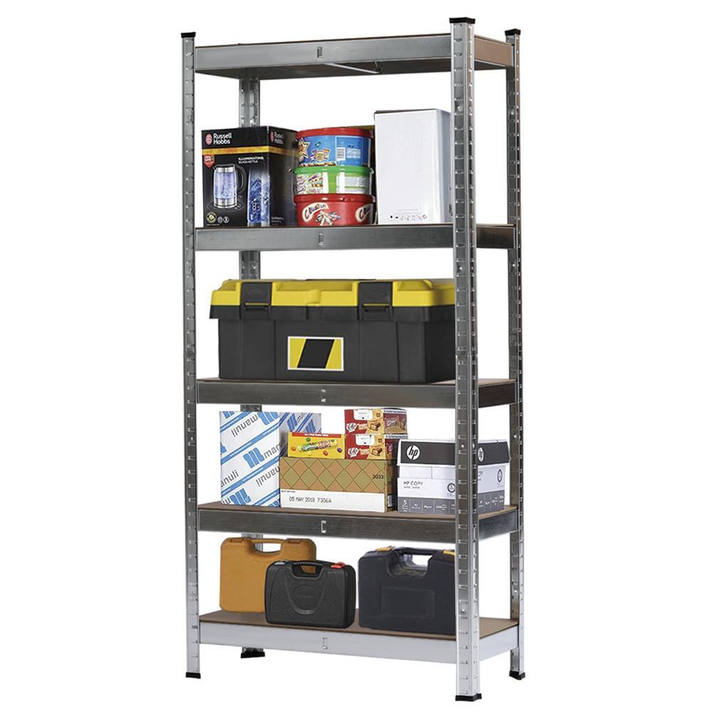 5 Tier Shelving Unit Adjustable Garage Storage Utility Rack Shelves