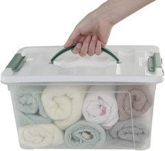 Plastic Storage Box 14 Quart with Transparent Design Great for Home Organization