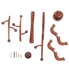 Tree-shaped Wooden Free Standing Clothes Rack Stand Walnut Color 180cm/70.87in