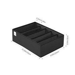 Coorganisers 4 Packs T-shirt Drawer Organizers for Clothing,5 Grids Compartment