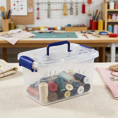 6-Pack Clear Plastic Storage Bins with Latch and Handle, 6 Quart Capacity