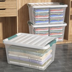 Idotry 35 Qt Stackable Latching Box Plastic Storage Container w/ Lid, 4/6Packs