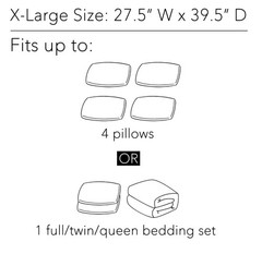 SpaceAid Jumbo Vacuum Storage Bags, Space Saver Sealer X-Large 3 Pack, Clear