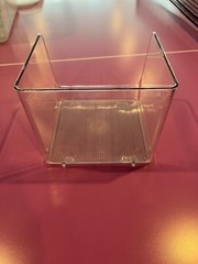One Piece Clear Plastic Stackable Storage Bins Height 6.5 /Length 7.25 /7.5 Wide
