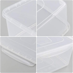 Clear 16 Quart Storage Bins with Lids – 2 Pack Plastic Latch Containers